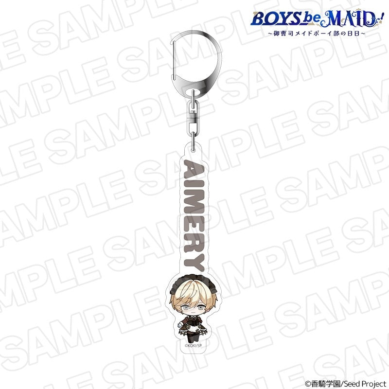 (Goods - Key Chain) BOYS be MAID! ~Onzoushi Maid-bu no Nichinichi~ Name Key Chain Aimery Cenoir Maid Outfit Chibi ver. [After AGF2025]
