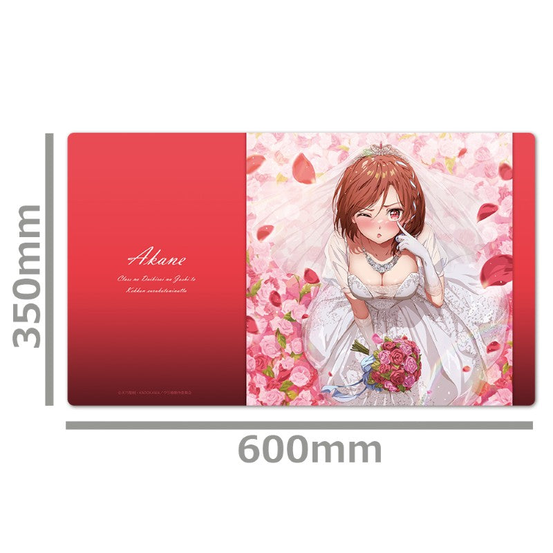 (Goods - Mat) I Got Married to the Girl I Hate Most in Class Character Rubber Mat Akane (Wedding Dress ver.)