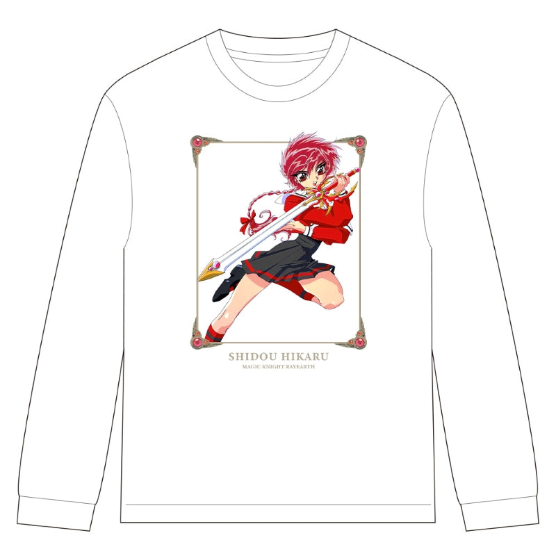 (Goods - Shirt) TV Anime - Magic Knight Rayearth Logn Sleeve T-shirt w/Rib Hikaru Shidou