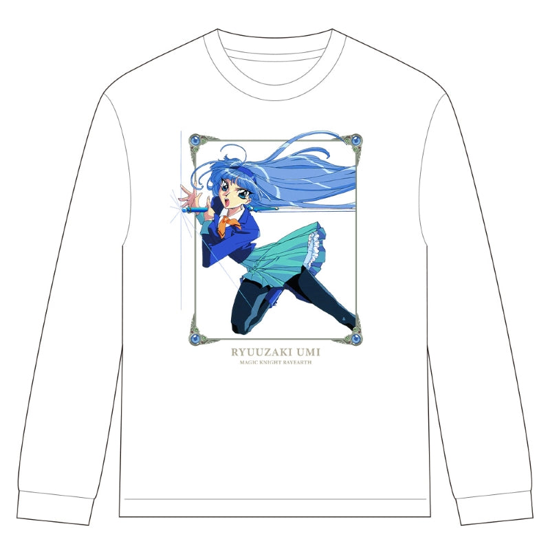 (Goods - Shirt) TV Anime - Magic Knight Rayearth Logn Sleeve T-shirt w/Rib Umi Ryuuzaki