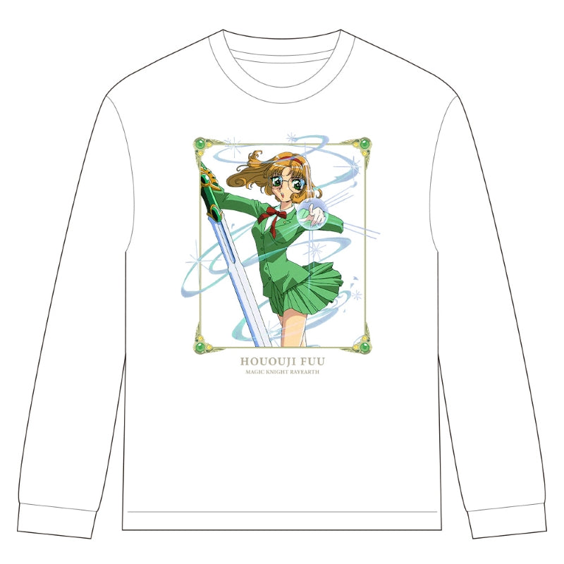 (Goods - Shirt) TV Anime - Magic Knight Rayearth Logn Sleeve T-shirt w/Rib Fuu Hououji