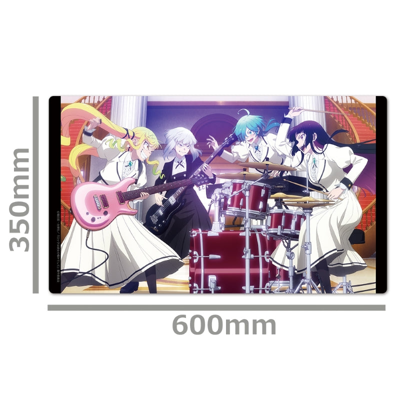 (Goods - Mat) Rock Is a Lady's Modesty Character Rubber Mat Lilisa & Otoha & Tina & Tamaki