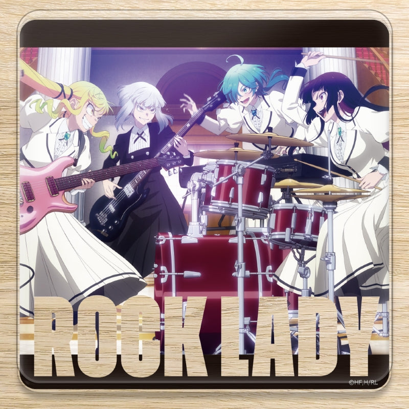 (Goods - Acrylic Stand) Rock Is a Lady's Modesty Acrylic Coaster (w/ Stand) Lilisa & Otoha & Tina & Tamaki