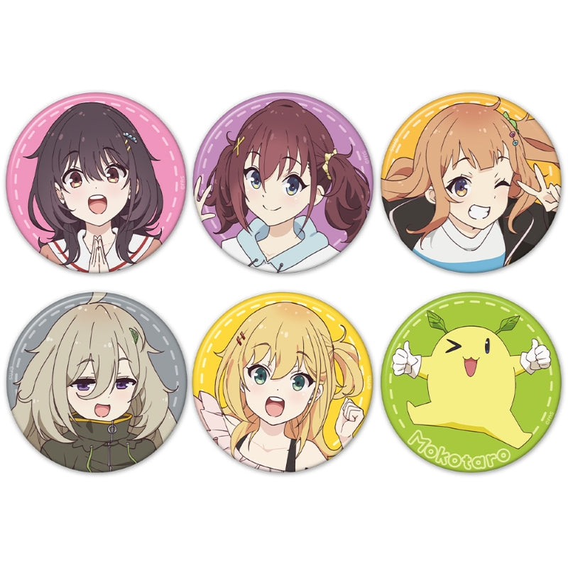 (Goods - Badge) TV Anime Food for the Soul Button Badge Set of 6 Mako & Kurea & Shinon & Tsutsuji & Nana & Mokotaro