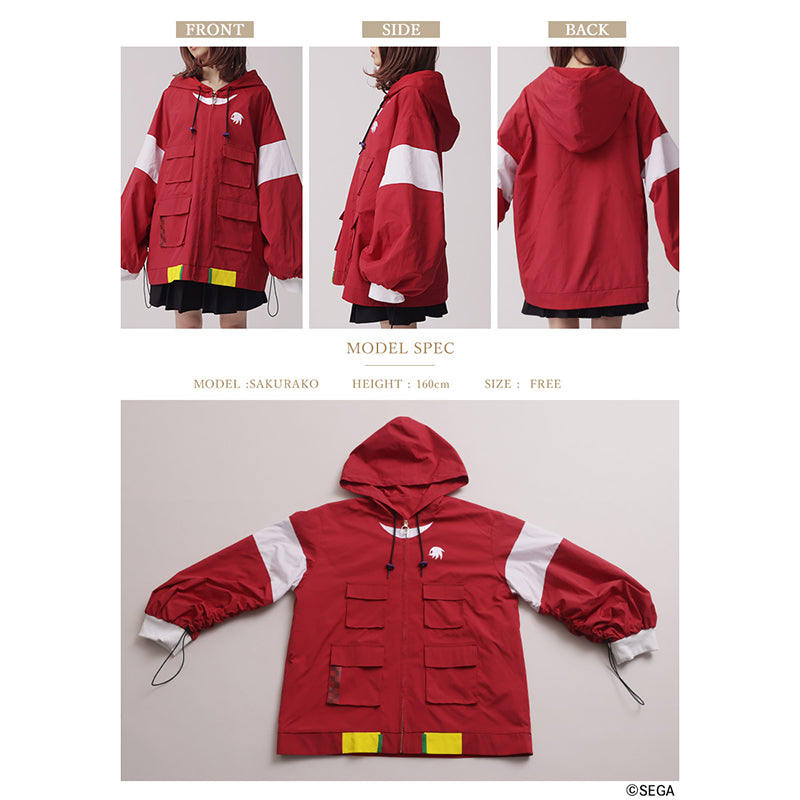 (Goods - Outerwear) Sonic the Hedgehog x Favorite Collab * Knuckles - Powerful Echidna Hooded Jacket with Convertible Sleeves