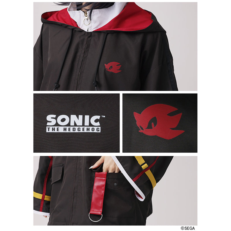 (Goods - Outerwear) Sonic the Hedgehog x Favorite Collab * Shadow - Black Hedgehog Hooded Blouson with Detachable Sleeve Belts
