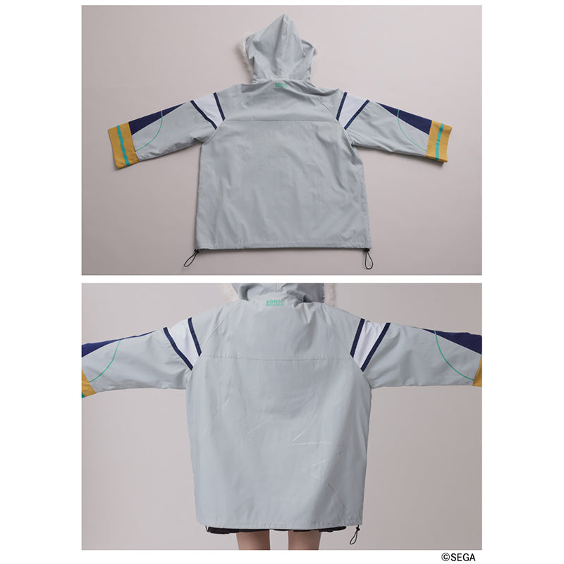 (Goods - Outerwear) Sonic the Hedgehog x Favorite Collab * Silver - Silver Hedgehog Removable Faux Fur-Trim Hooded Blouson