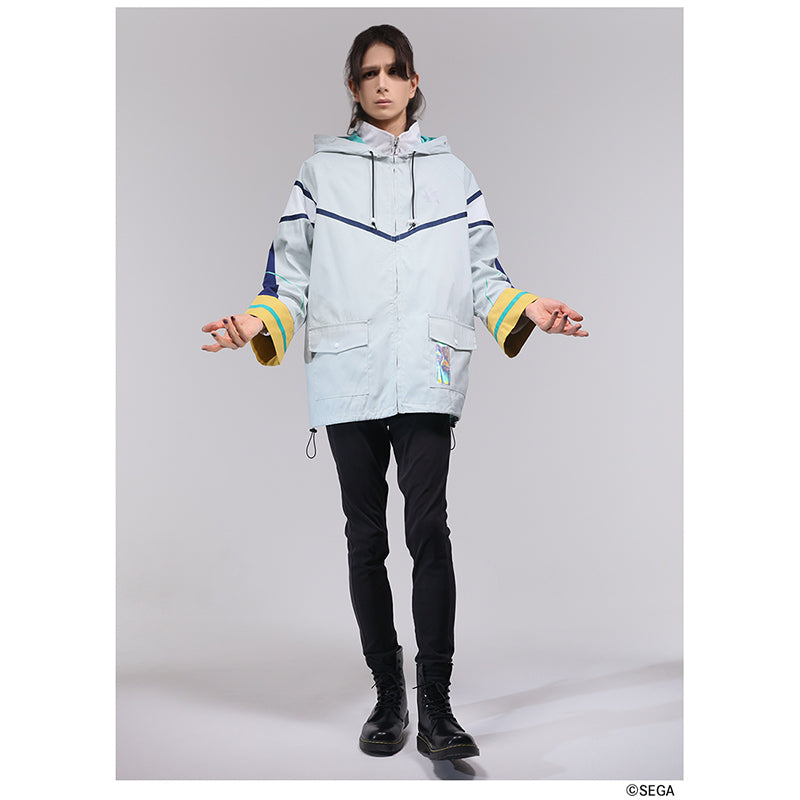 (Goods - Outerwear) Sonic the Hedgehog x Favorite Collab * Silver - Silver Hedgehog Removable Faux Fur-Trim Hooded Blouson