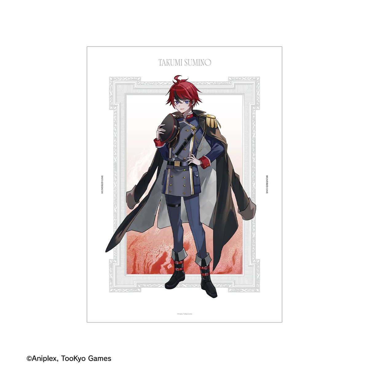 (Goods - Tapestry) HUNDRED LINE Last Defense Academy Art by Karasu BTK Takumi Sumino Military ver. A3 Matte Poster Karatez Collab