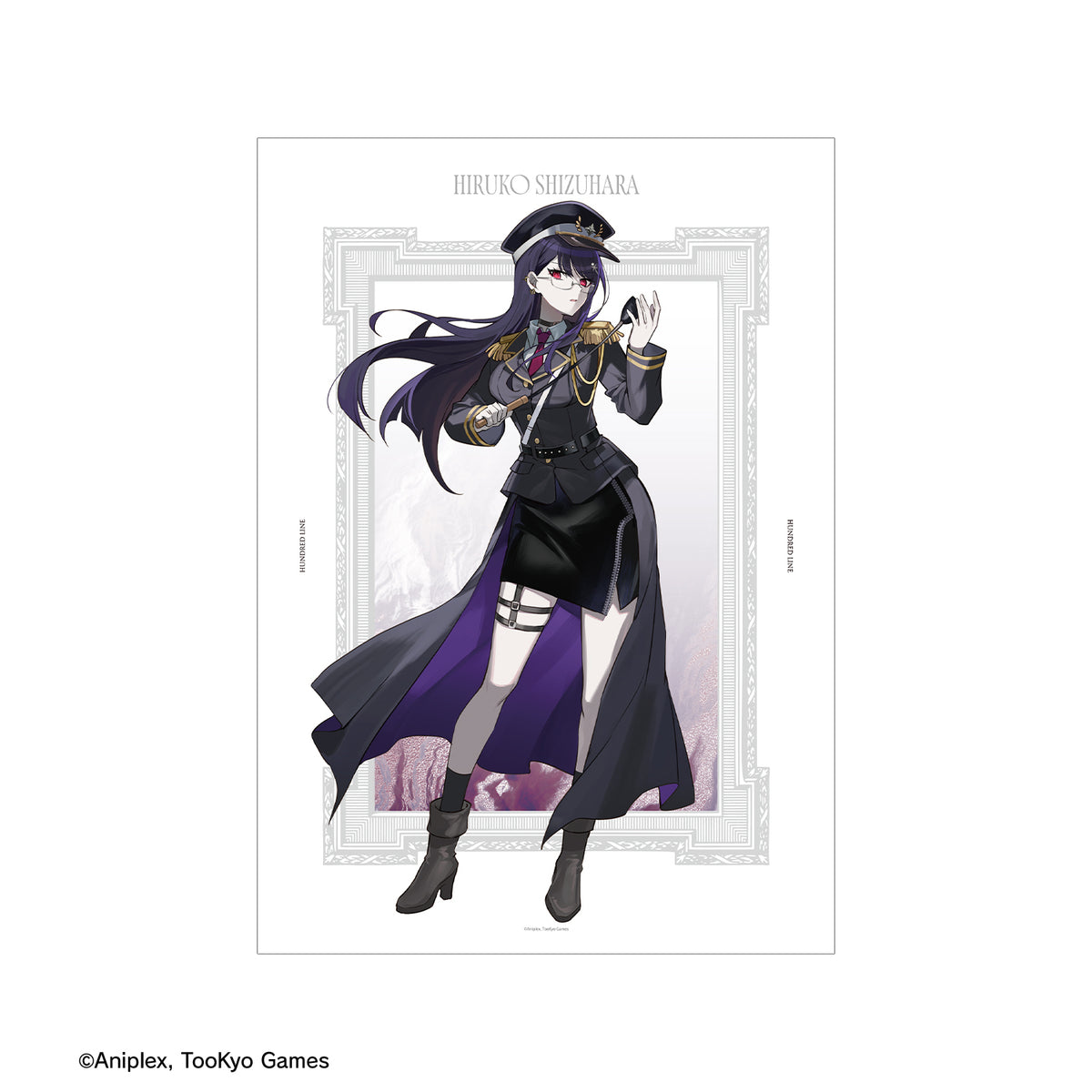 (Goods - Tapestry) HUNDRED LINE Last Defense Academy Art by Karasu BTK Hiruko Shizuhara Military ver. A3 Matte Poster Karatez Collab