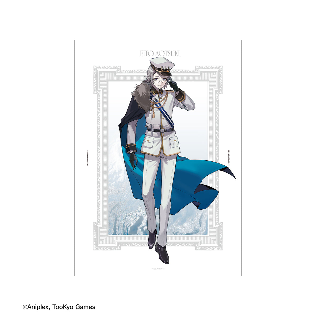 (Goods - Tapestry) HUNDRED LINE Last Defense Academy Art by Karasu BTK Eito Aotsuki Military ver. A3 Matte Poster Karatez Collab