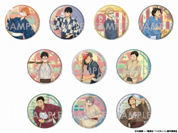 (1BOX=10)(Goods - Badge) Haikyu!! Trading BIG Button Badge- Yukata
