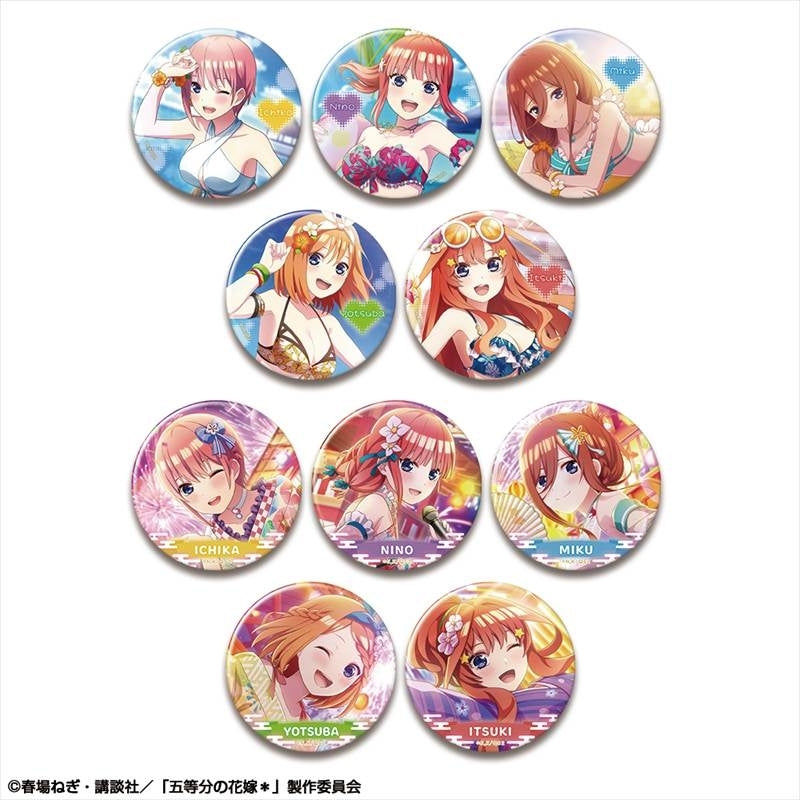 (1BOX=10)(Goods - Badge) The Quintessential Quintuplets＊ Set of 10 Trading Button Badge Vol. 3