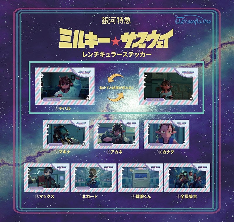 (Goods - Sticker) Milky Subway Lenticular Sticker