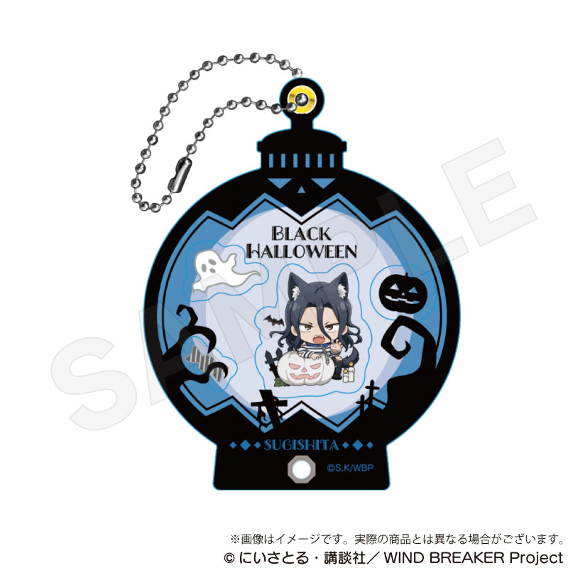 (Goods - Keychain) WIND BREAKER Shakatto Hiraku (Openable Shaker) Keychain Black Halloween ver. Kyotaro Sugishita