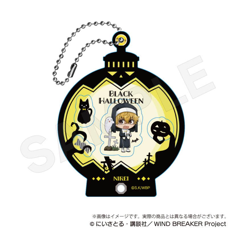 (Goods - Keychain) WIND BREAKER Shakatto Hiraku (Openable Shaker) Keychain Black Halloween ver. Akihiko Nirei