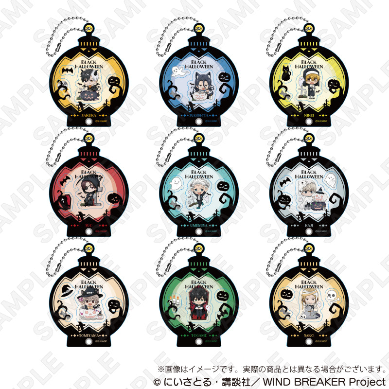 (Goods - Keychain) WIND BREAKER Shakatto Hiraku (Openable Shaker) Keychain Black Halloween ver. Akihiko Nirei
