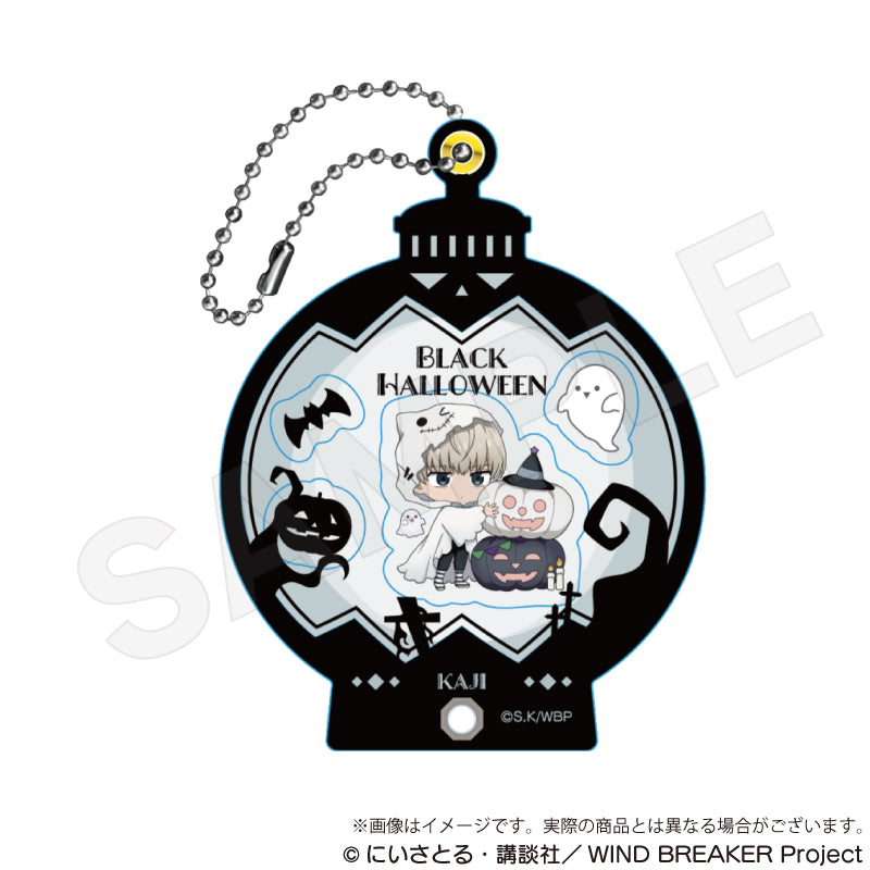 (Goods - Keychain) WIND BREAKER Shakatto Hiraku (Openable Shaker) Keychain Black Halloween ver. Ren Kaji
