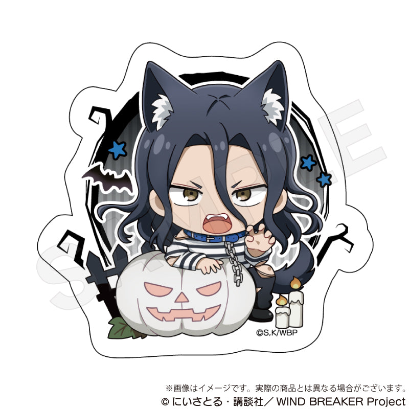 (Goods - Sticker) WIND BREAKER Die-cut Sticker Black Halloween ver. Kyotaro Sugishita