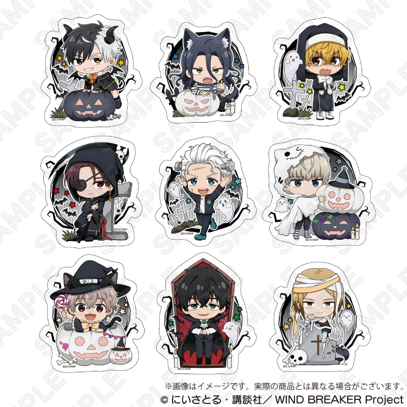 (Goods - Sticker) WIND BREAKER Die-cut Sticker Black Halloween ver. Choji Tomiyama