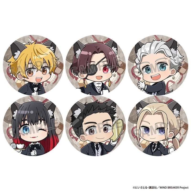 (1BOX=6)(Goods - Badge) WIND BREAKER Trading Button Badge (Wolf Butler/ver. B)