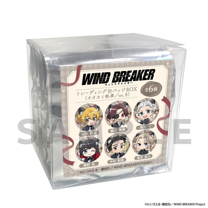 (1BOX=6)(Goods - Badge) WIND BREAKER Trading Button Badge (Wolf Butler/ver. B)