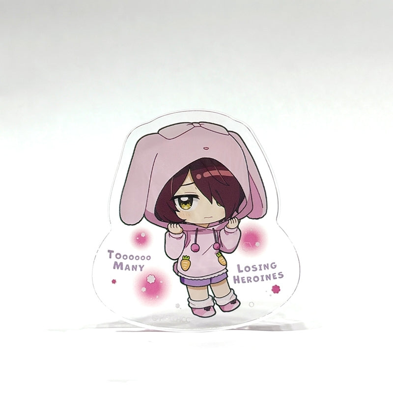 (Goods - Ornament) Too Many Losing Heroines! Die-cut Acrylic Block (Chika Komari/Animal Hoodie)