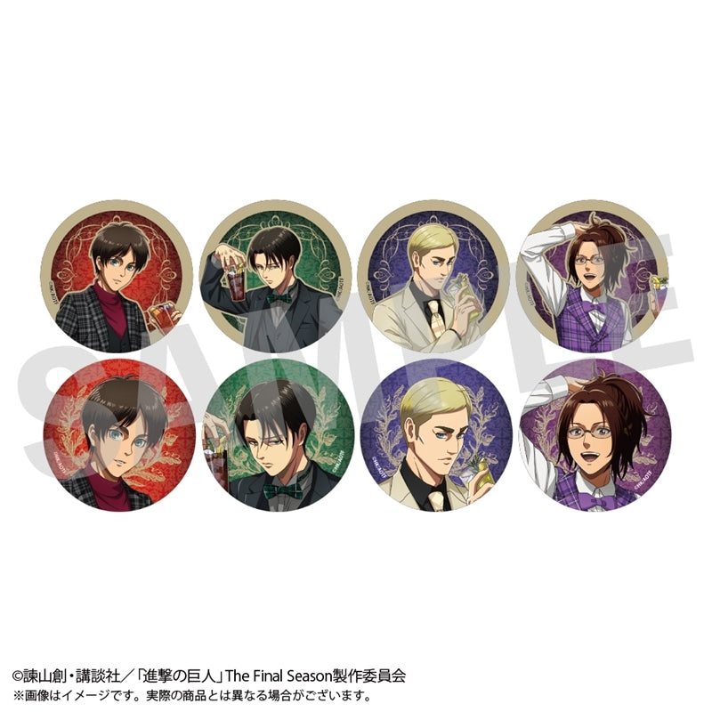 (1BOX=8)(Goods - Badge) Attack on Titan Trading Button Badge (8 Types)