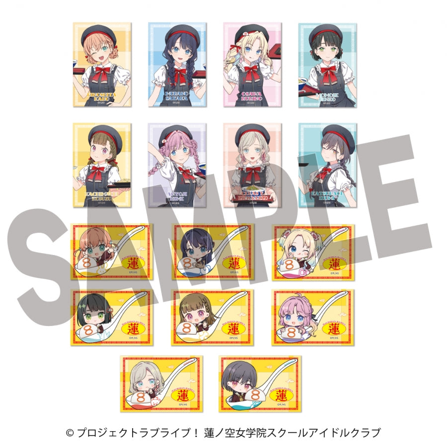 (1BOX=16)(Goods - Badge) Love Live! Hasunosora Jogakuin School Idol Club x Hachi-ban Ramen Collab TRButton Badge (16 Types)