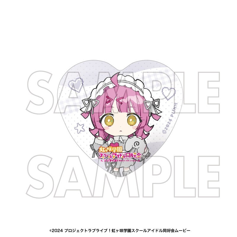 (Goods - Badge) Love Live! Nijigasaki High School Idol Club Heart-shaped Button Badge Set Rina Tennoji