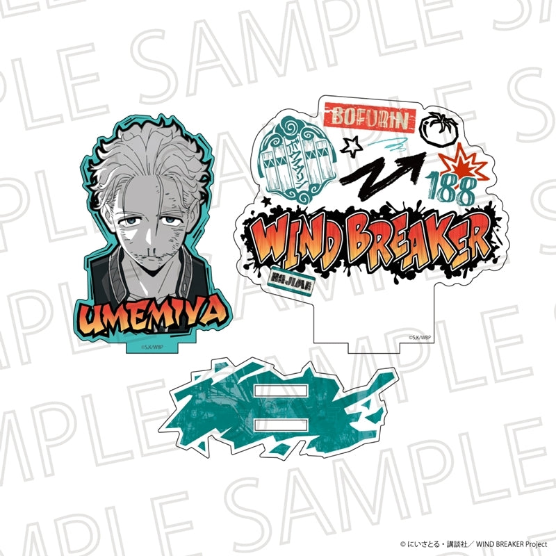 (Goods - Acrylic Stand) WIND BREAKER Acrylic Stand w/Background (Accent Color) Hajime Umemiya