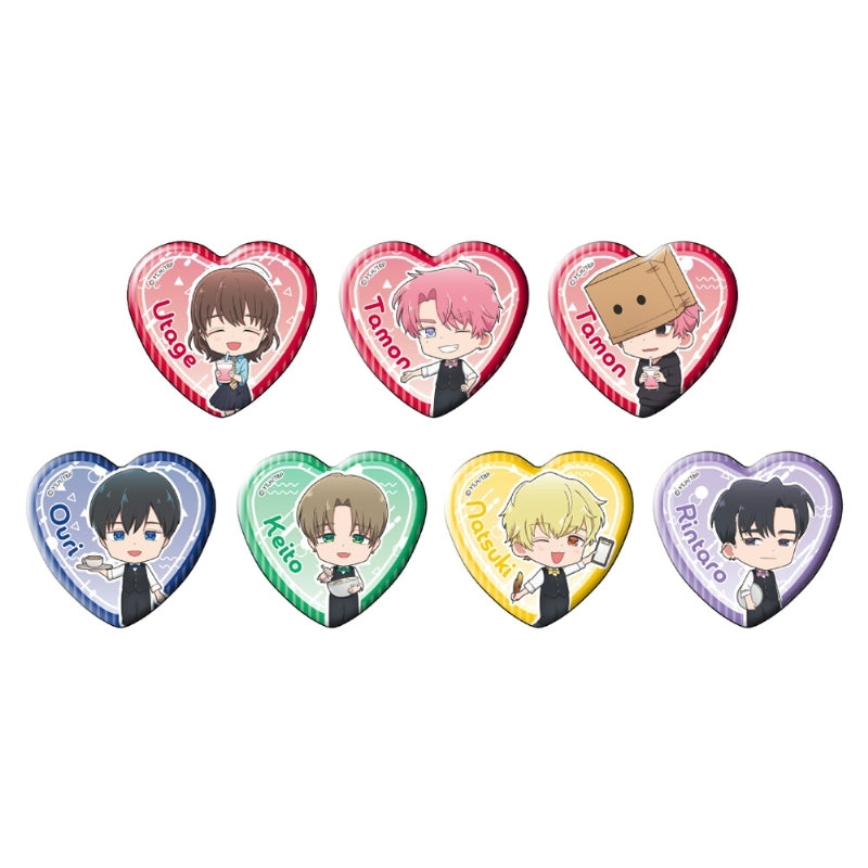 (1BOX=7)(Goods - Badge) TV Anime Tamon's B-Side Trading Heart Button Badge