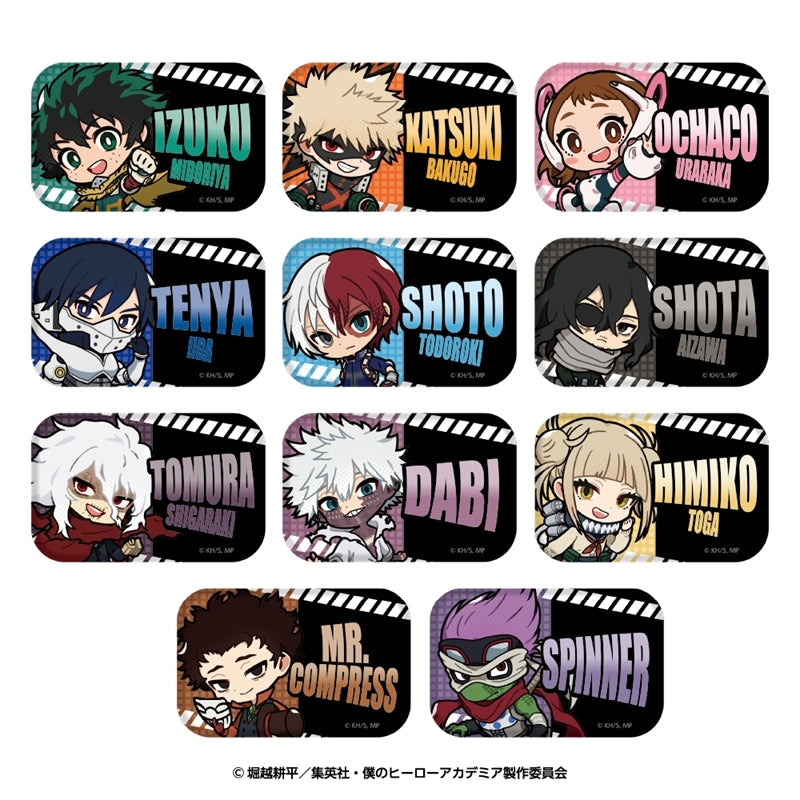 (1BOX=11)(Goods - Badge) My Hero Academia Chibi Chara Trading Name Button Badge (11 Types)