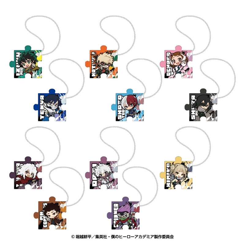 (1BOX=11)(Goods - Charm) My Hero Academia Chibi Chara Trading Acrylic Puzzle Charm (11 Types)