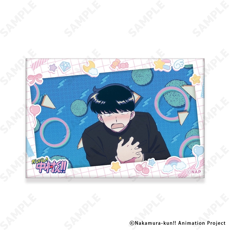 (1BOX=8)(Goods - Badge) TV Anime Go for It, Nakamura! Trading Square Button Badge [Y2K]