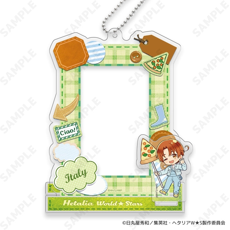 (Goods - Acrylic Stand) Hetalia World★Stars ~ Greetings with Denim Style. ~ Mini Photo Stand Set 1. Italy