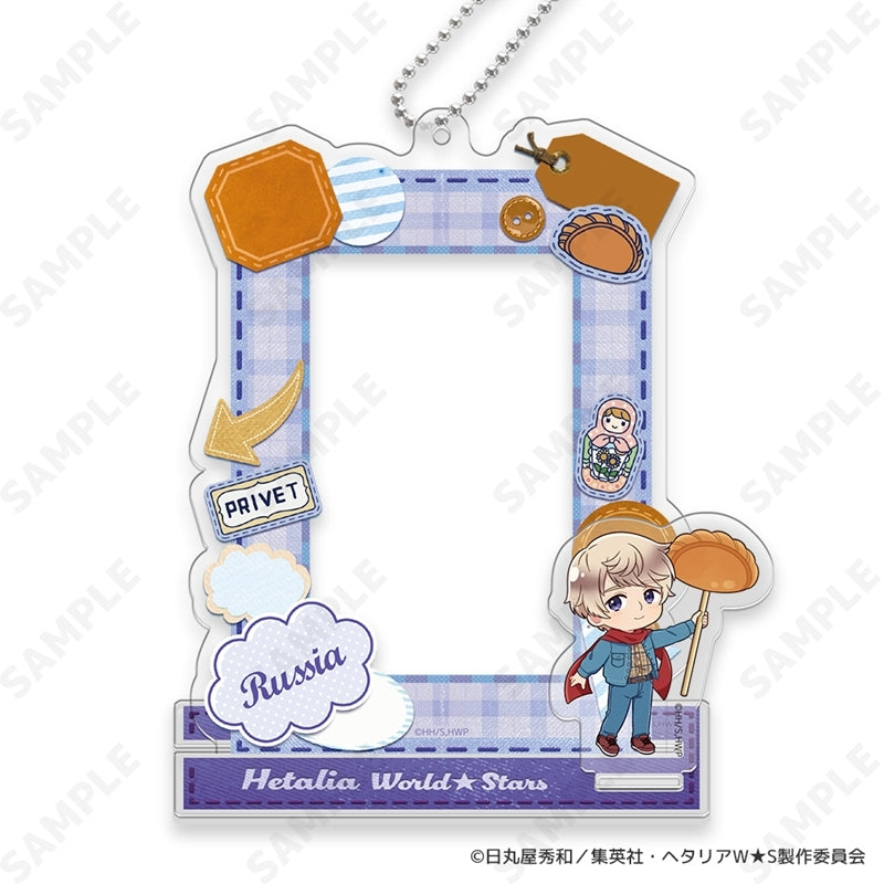 (Goods - Acrylic Stand) Hetalia World★Stars ~ Greetings with Denim Style. ~ Mini Photo Stand Set 7. Russia