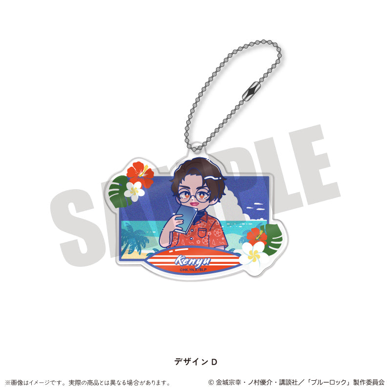 (Goods - Keychain) Blue Lock Acrylic Keychain Nyu~toro Vol.2 D Kenyu Yukimiya