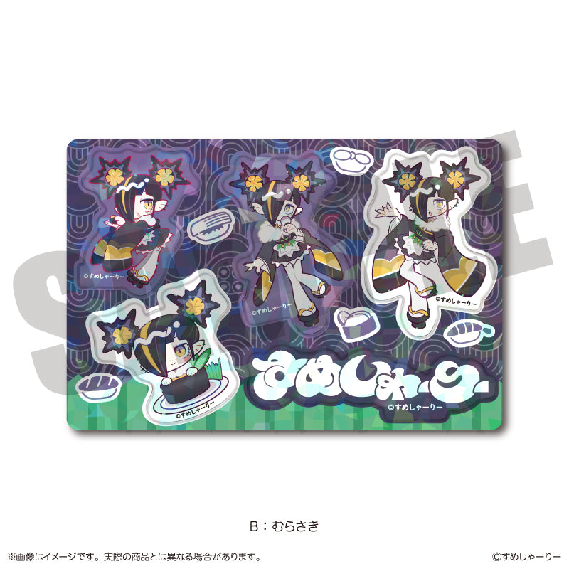 (Goods - Sticker) Sumesyari Holographic Sticker Sheet B Murasaki