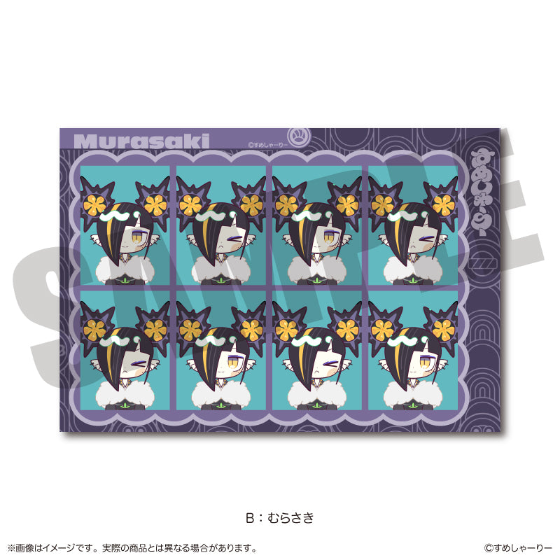 (Goods - Sticker) Sumesyari ID Card Photo Style Sticker B Murasaki