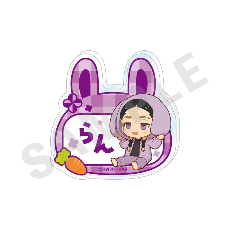 (Goods - Badge) Tokyo Revengers Chibi Bunny Ears Series Acrylic Badge (Ran Haitani)