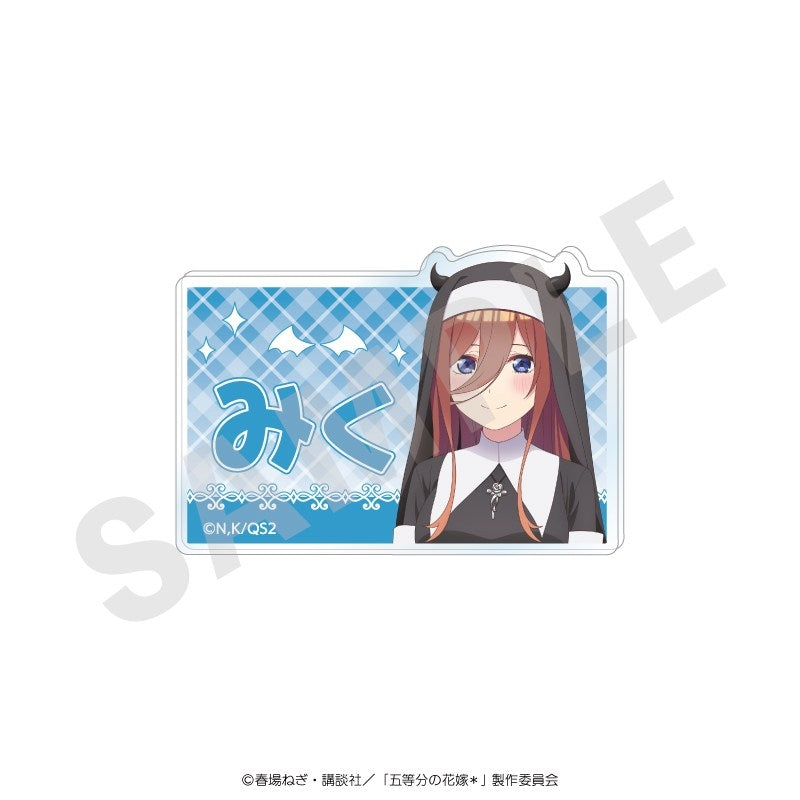 (Goods - Badge) The Quintessential Quintuplets＊ Name Badge Little Sister Demon ver. (Miku Nakano)