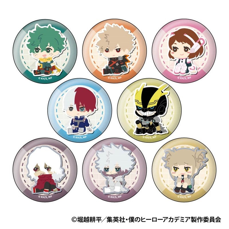 (1BOX=8)(Goods - Badge) My Hero Academia MofuMofu Button Badge Collection Vol. 2