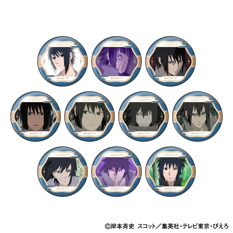 (1BOX=10)(Goods - Badge) NARUTO Shippuden Sasuke Uchiha Face Colle Button Badge