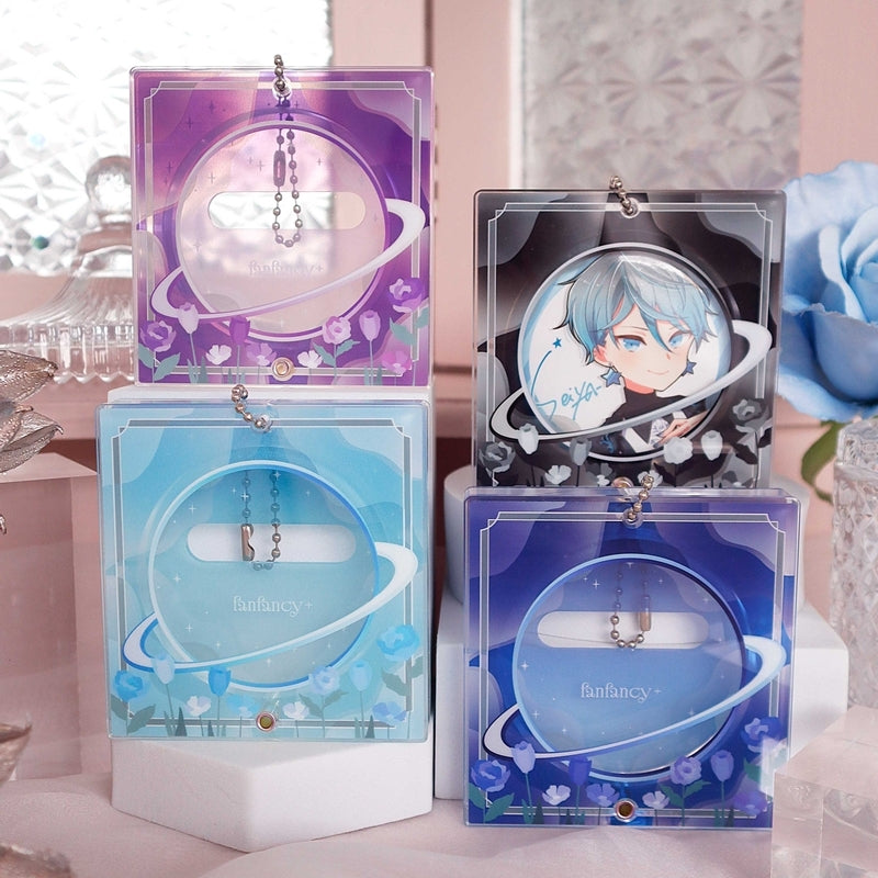 (Goods - Button Badge Cover) fanfancy+ Button Badge Acrylic Frame Dreamy Flower Purple [After AGF2025]