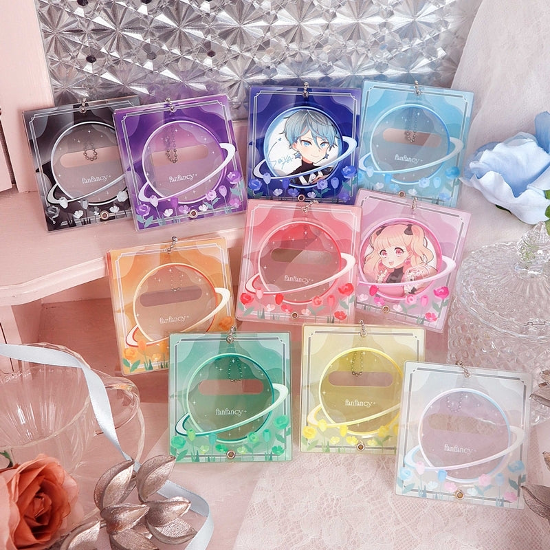 (Goods - Button Badge Cover) fanfancy+ Button Badge Acrylic Frame Dreamy Flower Black [After AGF2025]