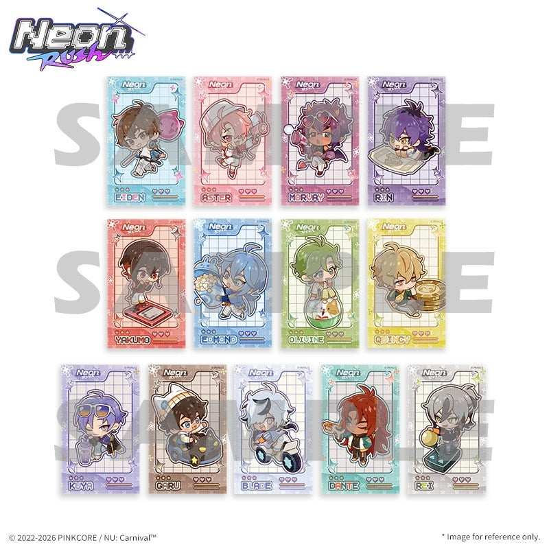 [※Blind](Goods - Card) NU: Carnival Neon Carnival -Neon Rush- Square Diamond Holographic Card (1 Random, 3 Types Total)