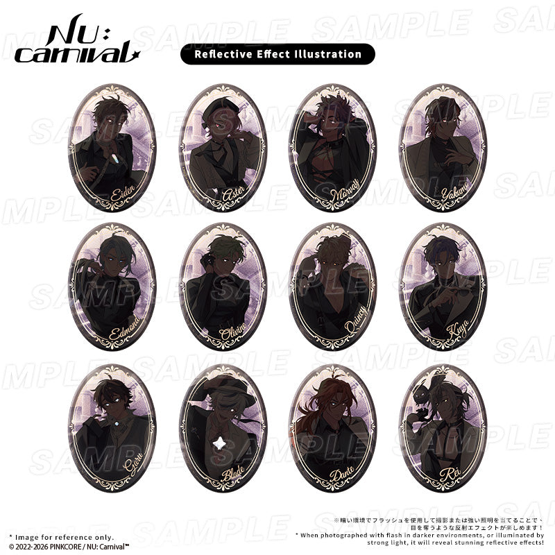 [※Blind](Goods - Badge) NU: Carnival Neon Carnival -The 4th anniversary- Reflective Oval Badge (12 random styles)