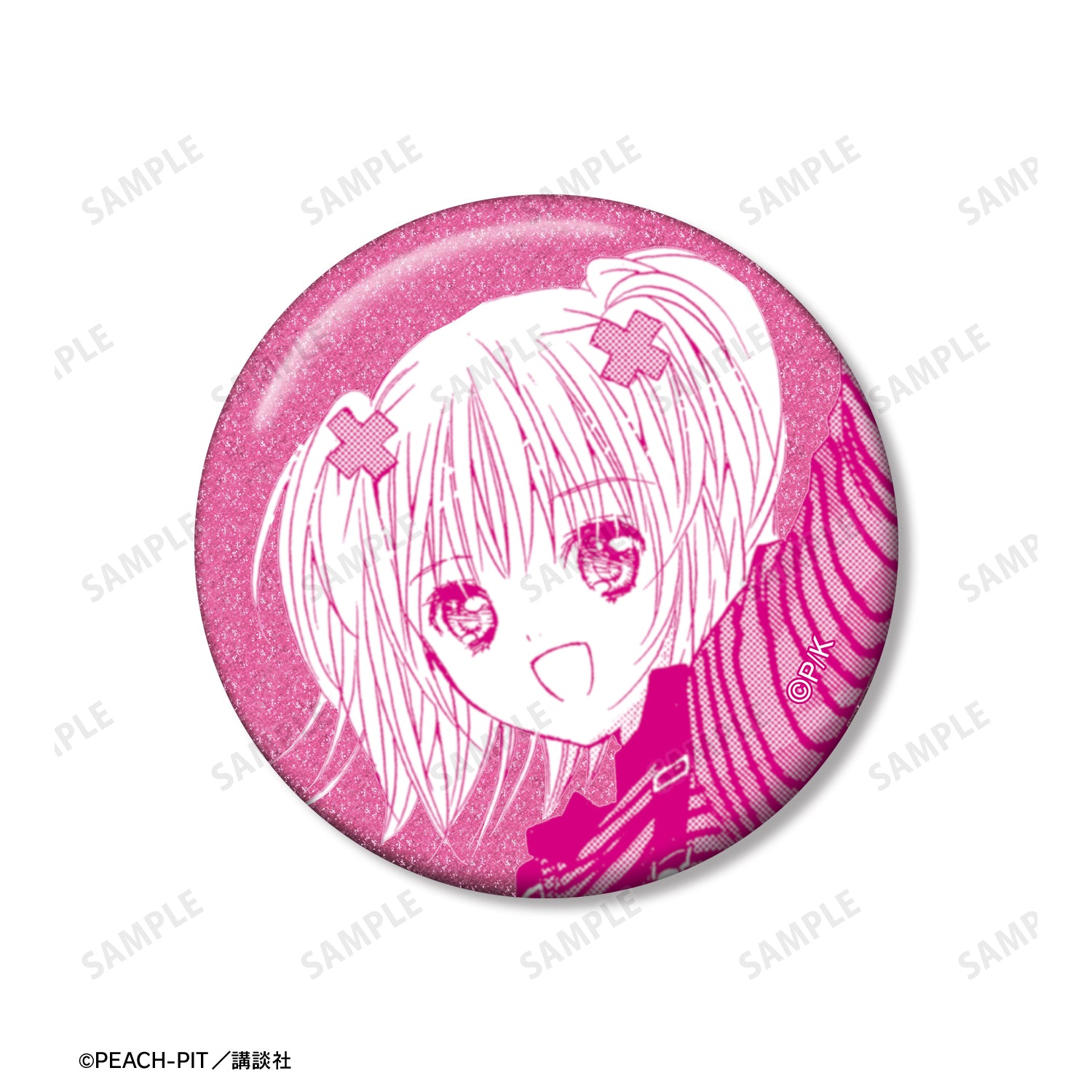 (Goods - Badge) Shugo Chara! Amu Hinamori Panel Glitter Button Badge Set of 3