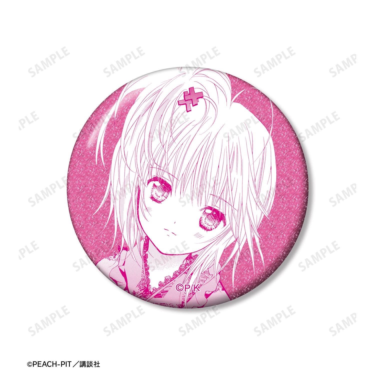 (Goods - Badge) Shugo Chara! Amu Hinamori Panel Glitter Button Badge Set of 3